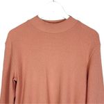 Madewell  Cotton Blend Pink Waffle Knit Pullover Sweatshirt Tee S Photo 2