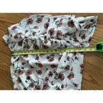 Active USA Cropped Floral Ruffle Sleeve Tie hem Front Blouse womens large Photo 7