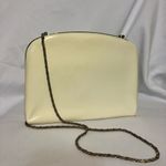 Vintage Faux Cream White Snakeskin Crossbody Purse 1980s Glameratti Silver Chain Photo 1