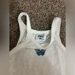 Princess Polly  white tank top with a butterfly, size 0 Photo 2
