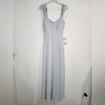 Birdy Grey NEW  Devin Chiffon Convertible Dove Gray Women XS Bridemaid Maxi Dress Photo 1