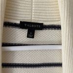 Talbots  cream knit Tunic Length‎ Cardigan Sweater Vest Size small. Photo 1