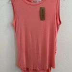 Michael Stars NWT Michael Starts Twist Back Shell Jersey Knit Tank Top Salmon Small Photo 3
