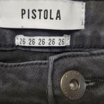 Pistola Black Skinny Jeans Raw Hem Distressed Emo Grunge Goth Punk Rock Size 26 Photo 2