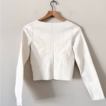 Proenza Schouler White Label Scoop Knit Long Sleeve Top in White Size S Photo 7