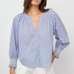 Rails  blue gingham blouse Mariah Carolina size small Photo 0