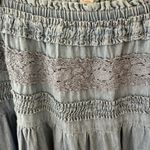 cupio Cupid Smocked Waist Cotton Chambray Skirt. Size Medium. Photo 6