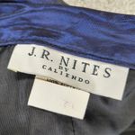 J.R. Nites by Caliendo Taffeta Maxi Skirt Womens 10 Blue Pleated A Photo 1
