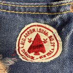 Forever 21  Premium Denim Distressed Jean Shorts – Size 26, Americana Patches Photo 5