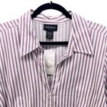 Lane Bryant Lane‎ Bryant Womens Button Down Shirt Size 18 Or 20 Striped Business Office Work Photo 2