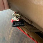 DKNY Leather Signature Canvas Monogram Print Original Flap Chain Shoulder Bag Red Photo 6