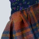 Handmade Womens Vest XS Orange Tartan Plaid Front Zipper Ruffle Peplum Grunge Y2K Handmad Photo 14