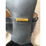 Lauren Ralph Lauren Black Leather Strappy Block Heel Sandals With Silver Buckle Size 9 Photo 10