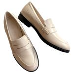 Ecco Like New  Leather Dress Classic 15 Loafers Ivory Size 8 - 8.5 Retail $249.00 Photo 0