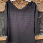 Anthropologie Meadow Rue Textured Black Top Photo 0