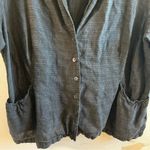 Eileen Fisher  Jacket Black V Neck Button Front Collared Blazer w/ Pockets 3X GUC Photo 6