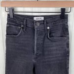 AGOLDE  Riley High Rise Straight Crop Jeans Panoramic Black Wash Denim Size 22 Photo 4