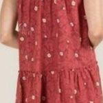 Mi Ami Embroidered Lace Swing Dress L Mini Sleeveless Tiered Flowy Bohemian Brown Size L Photo 1