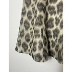 Talbots  Leopard Print A Line Midi Skirt 14 Linen Silk Earthy Flowy Modern Luxury Photo 13