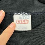 Vintage Grey Carousel Horse Embroidered Sweatshirt Womens L 90s Holiday Grandma Gray Size L Photo 5