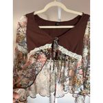 SheIn Babydoll Top Cottagecore Y2K Fairycore Flowy Long Sleeve - Size S / 4 Lace Trim Photo 1