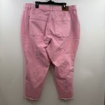 Judy Blue  Garment Dyed pink cropped jeans raw hem plus size 22W Photo 3