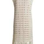 Eleven Six Crochet Midi Dress White Lotus Quiet Luxury Resortwear Tan Photo 0