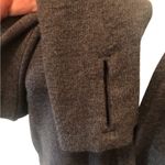 Athleta Studio Hoodie Charcoal Gray M Thumbholes Running Wrap Sporty Athletic Photo 5