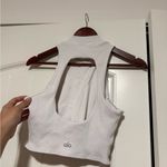 Alo Yoga White Cutout Back Sports Bra Photo 3