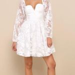 Lulus White Floral Bustier Mini Dress Photo 1