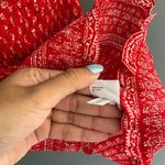 Gianni Bini ‎ Women's L Red Sleeveless Cropped Tank Top Casual Summer Photo 4