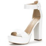 Dream Paris DREAM PAIRS White High Heel Platform Sandals Photo 6