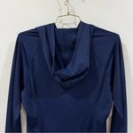 Tommy Bahama Rush Guard Hooded Pull-Over Sweatshirt Size Large Navy Blue Active Photo 4