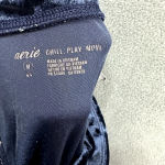 Aerie Chill Play Move Leggings Womens Medium Blue Velvet Rainbow Side Stripe Photo 1