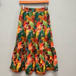O.P.T. Tiered Midi Skirt in Tropical Print S Photo 1