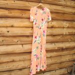 Revolve AFRM Jamie Floral Open Back cut out midi Dress Orange Size M Photo 2