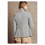 Banana Republic Navy Blue&White Pique Knit Striped Blazer Sz.L Photo 2