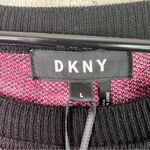 DKNY Color-block Size Large Over Sized Python Print Sweater Long Sleeve Crewneck Photo 8