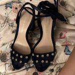 Loeffler Randall - Elayna Eclipse Sandals jewel and gem navy velvet tie ups Photo 1