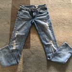 &SQIN Medium Wash Slim Leg Low Waist Ripped Jeans size 27​ Photo 0