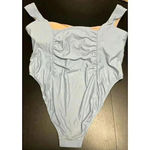 J.Crew  Womens Swimsuit 24 Ruched Squareneck One Piece Blue Mist BF179 NWT Photo 5