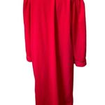 Maryann’s Boutique Vintage Red Felt Quilted Zip Long Sleeve Evening Sleep Coat Size M Photo 3