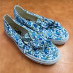 Vans  Women's Blue Floral Slip-On Sneakers Photo 0