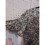 DKNY  Donna Karan‎ New York Women's Metallic Print Pleated  Top Size 10 Photo 2