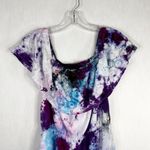 Lucky Brand Small Dress Fairy Tale Tie Dye Handmade Off Shoulder Purple Blue 388 Photo 2