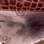 Massimo Dutti  Cinch Closure Leather Shoulder Bag‎ Crocodile Texture Brown Photo 14