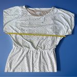 New York&Co stretch eyelet white dress dolman sleeve XL elastic waist round neck Photo 3