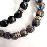 ALEX AND ANI  Eden Equinox Jet Glade Black Silver Beaded Bangle Stackable Bracelet Photo 5