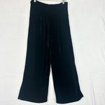 Citron Santa Monica Relaxed Silk Blend Velvet Pants Size Medium Lagenlook Black Photo 1