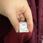 MIHOLL V Neck Short Sleeve Ruffle Chiffon Swiss Dot Flowy Dress Red Size XXL Photo 8